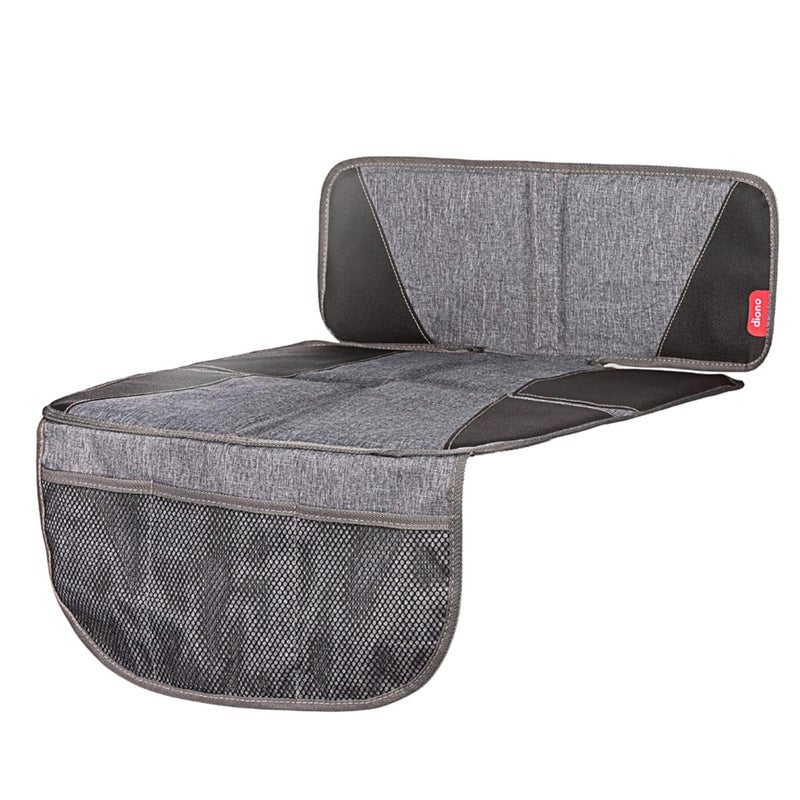 Diono Diono Super Mat Car Seat Protector For Infant Car Seat Booster Seat and Pets Crash Tested Thick Padding Non Slip Backing Durable Water Resistant Protection 3 Handy Mesh Storage Pockets Gray - Image 1