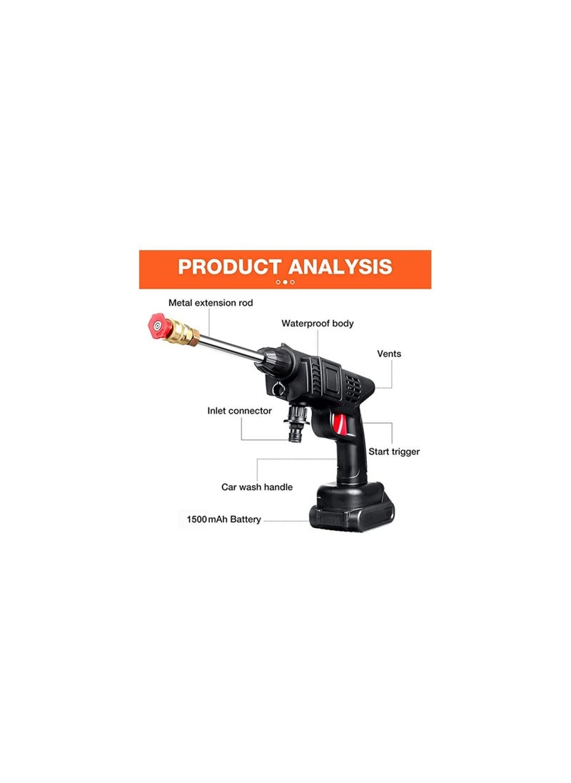 Cordless high-pressure washer machine, multi-colored, 9 meters