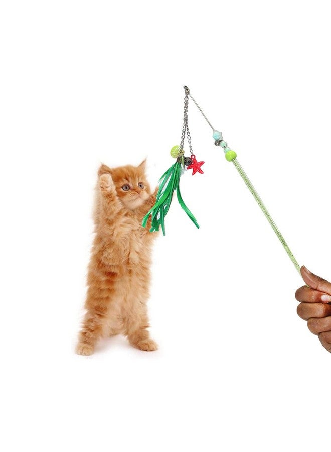 Emily Pets Cat Stick Cat Interactive Stick With Bells Feather Wand For Cat Teaser Catcher Exercise Playing Fun Toys(Color & Pattern May Vary, Pack Of 5) - Image 5