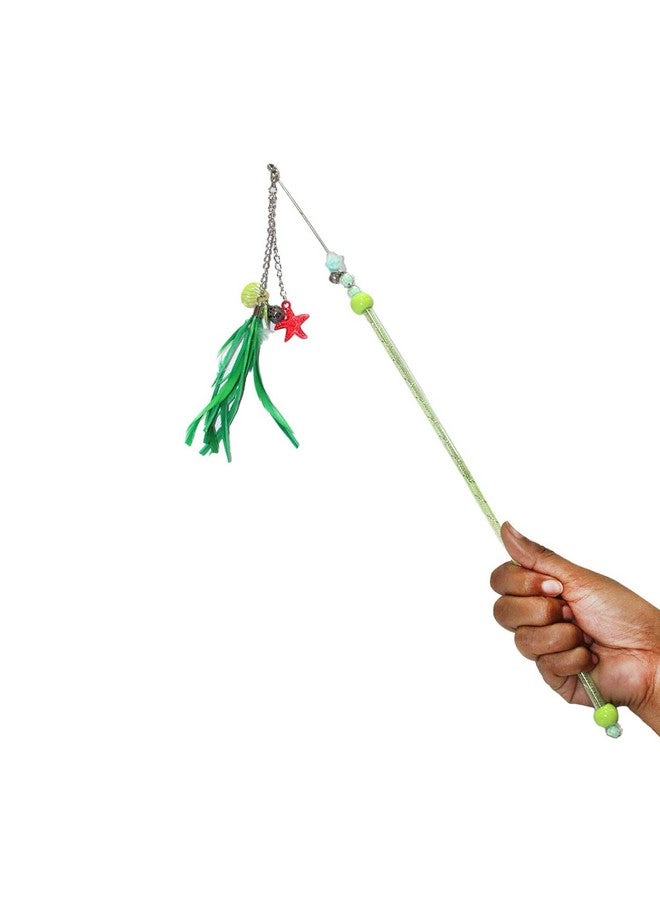 Emily Pets Cat Stick Cat Interactive Stick With Bells Feather Wand For Cat Teaser Catcher Exercise Playing Fun Toys(Color & Pattern May Vary, Pack Of 5) - Image 2
