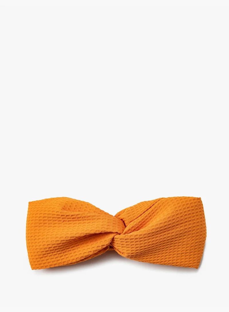 KOTON Bandana Hairband Textured Knot Detail