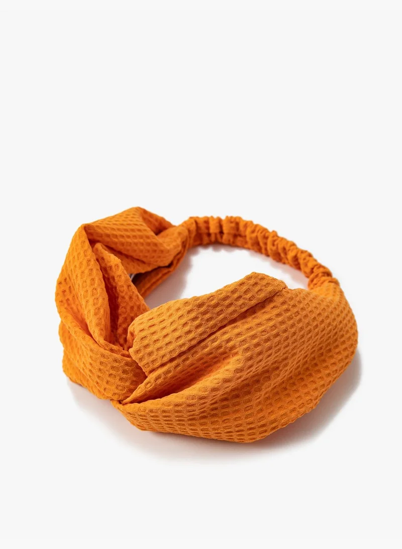 KOTON Bandana Hairband Textured Knot Detail