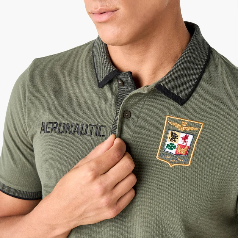Splash FAV Embroidered Polo T-shirt with Short Sleeves