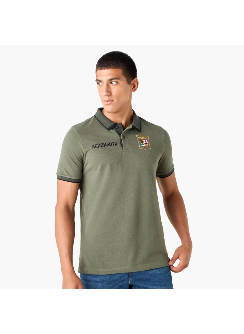 فاف Embroidered Polo T-shirt with Short Sleeves