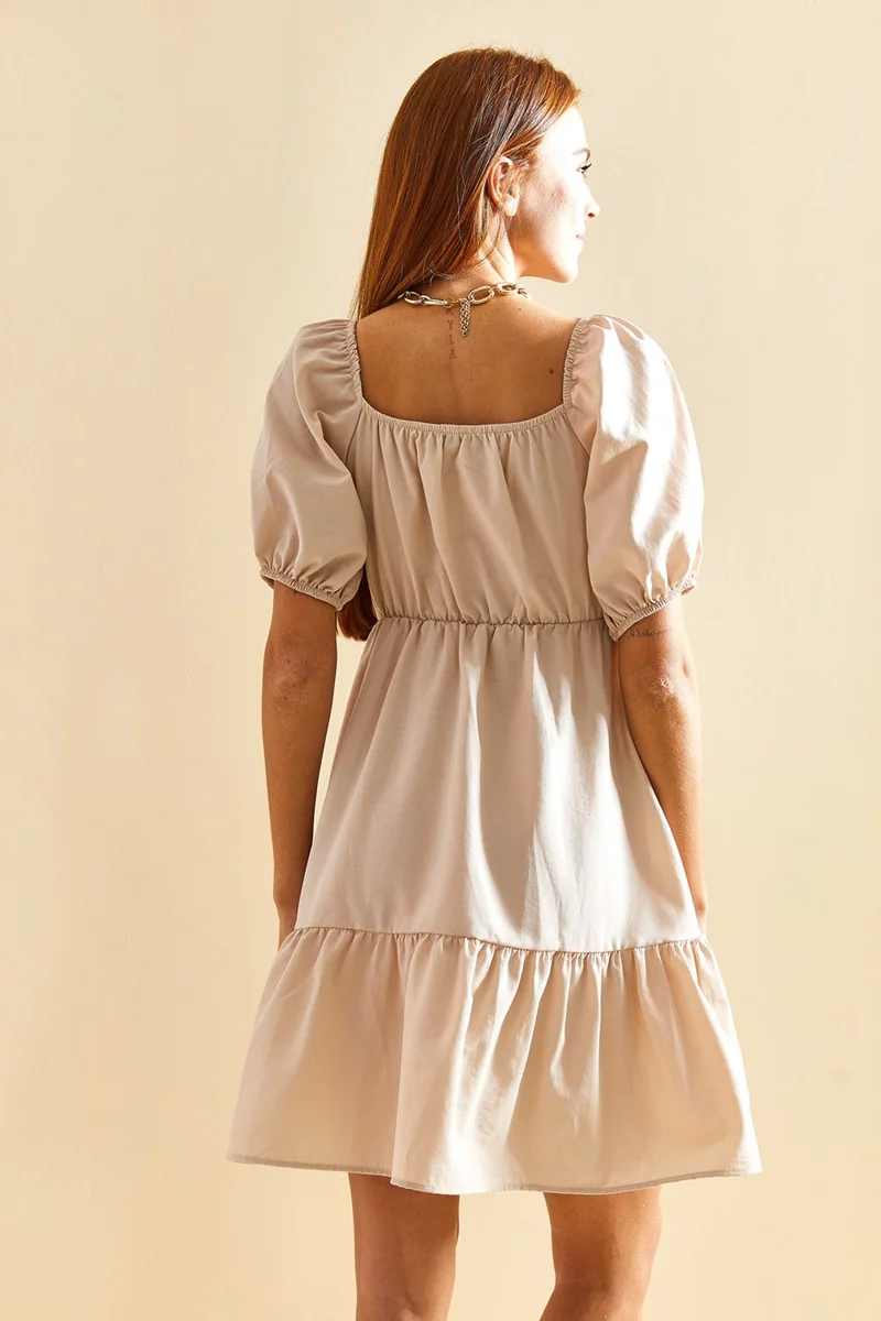 لايث Square Collar Terikoton Dress