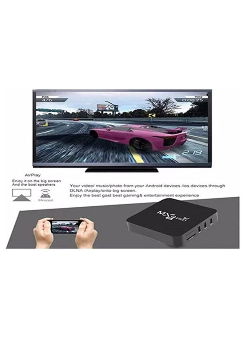 MXQ Pro 5G Android 11.1 TV Box, Upgraded Version Wireless Smart Box with remote control, 4K HD 3D Dual Band WiFi Quad Core Media Player 8+128GB Home