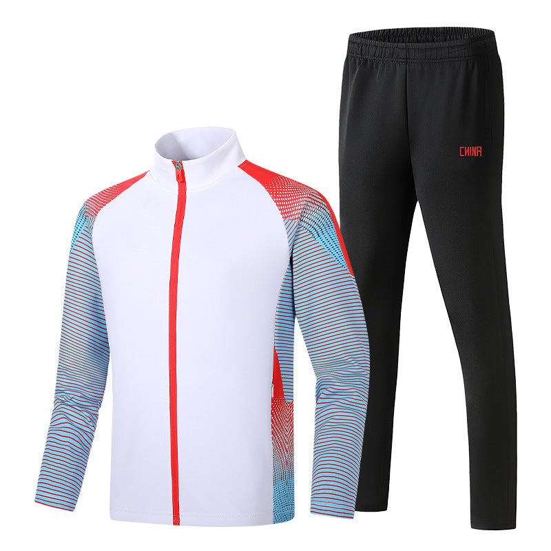 Chinese Team Sports Casual Wear Fashion Collar Jacket Team Player Coach Group Training Wear Printing - Image 1