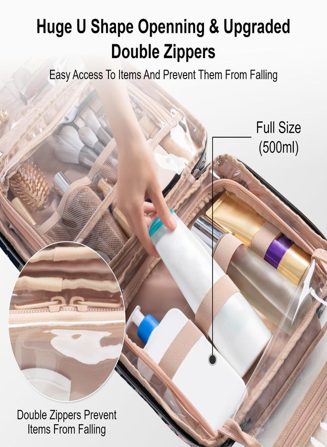 إيفر فن حقيبة أدوات الزينة المعلقة من Everfun للنساء المسافرات مع حجرة مانعة للتسرب، منظم أدوات التجميل، مجموعة أدوات الزينة، ملحقات السفر الأساسية التي يجب اقتناؤها - Image 5