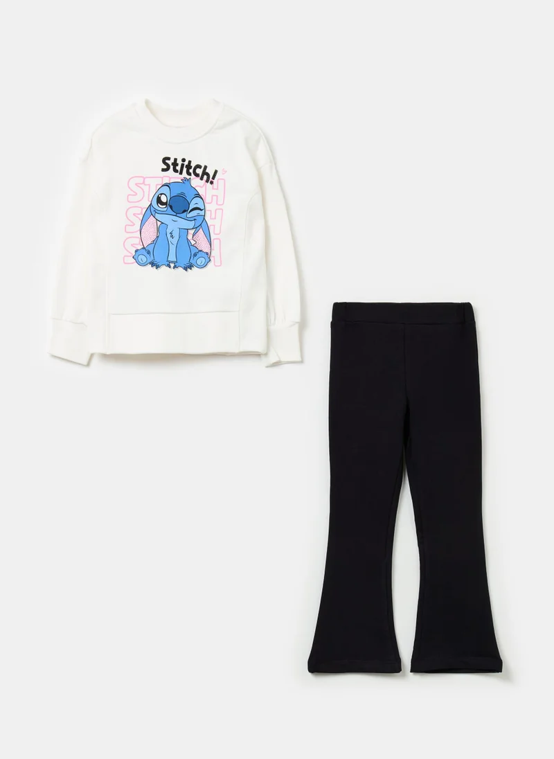 او في اس Jogging set with Stitch print and diamantÃ¨s