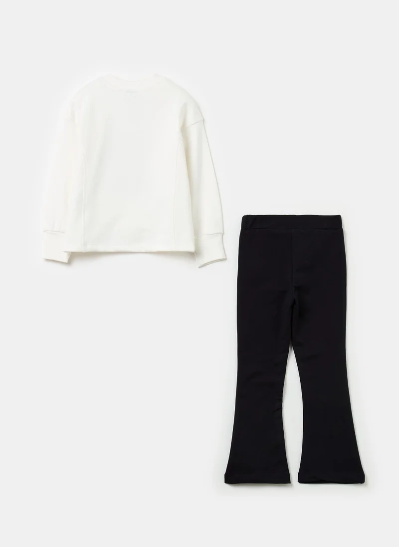 او في اس Jogging set with Stitch print and diamantÃ¨s