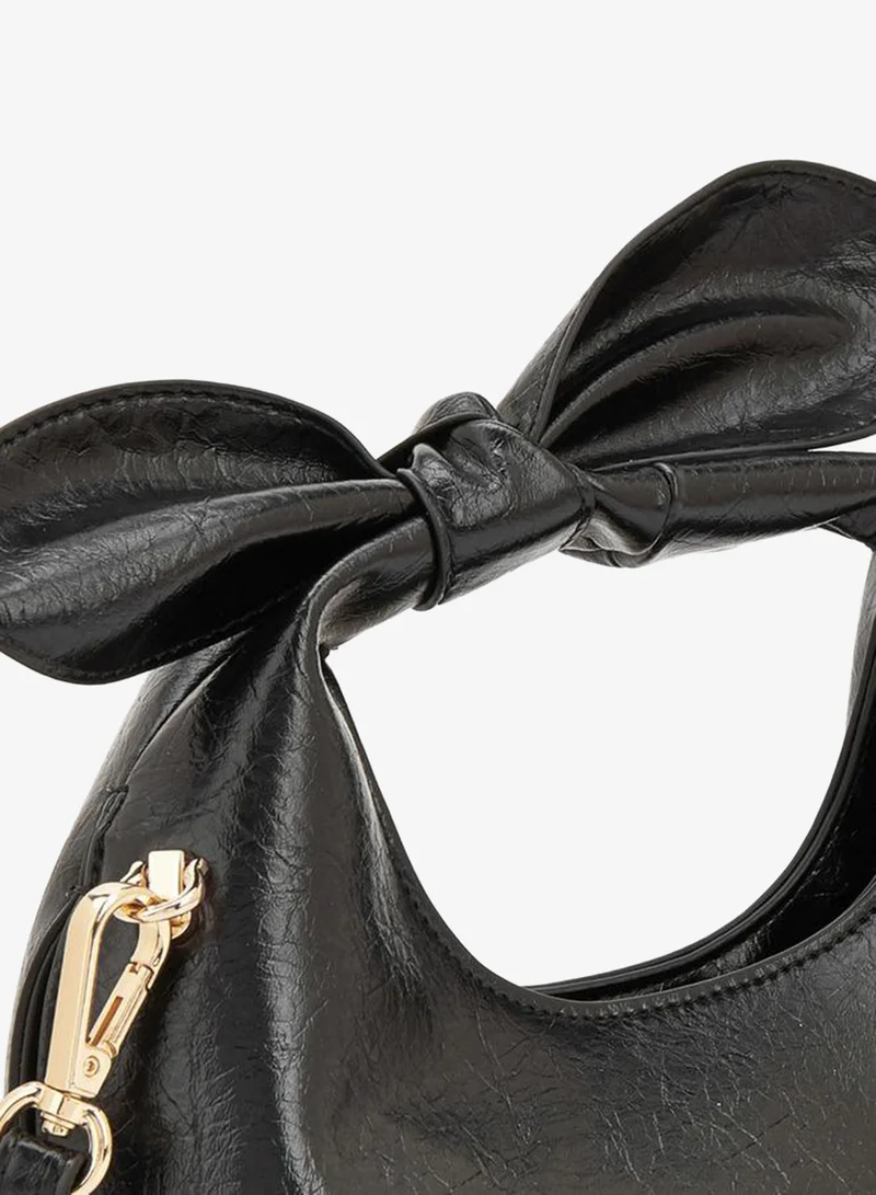 Celeste BLACK Bow Detail Crossbody Bag With Detachable Strap for Women | Best Price UAE