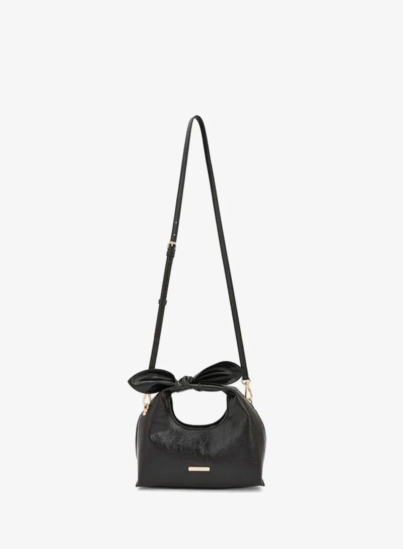 Celeste BLACK Bow Detail Crossbody Bag With Detachable Strap for Women | Best Price UAE