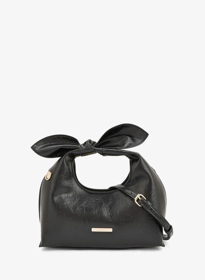 Bow Detail Crossbody Bag With Detachable Strap