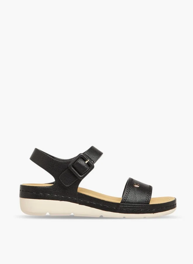 Le Confort Textured Sandals with Hook and Loop Closure