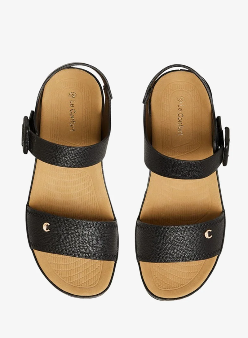 لو كونفورت صنادل بنقوش مع إغلاق بشريط لاصق