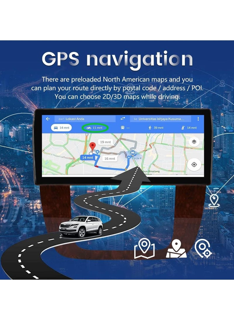 فيريكس ستيريو سيارة أندرويد لـ GMC Yukon Chevrolet Tahoe Suburban، شاشة تعمل باللمس 12.3 بوصة مع CarPlay لاسلكي Android Auto 4GB RAM واجهة سريعة 4G Sim WIFI USB AHD كاميرا متضمنة  - Image 4