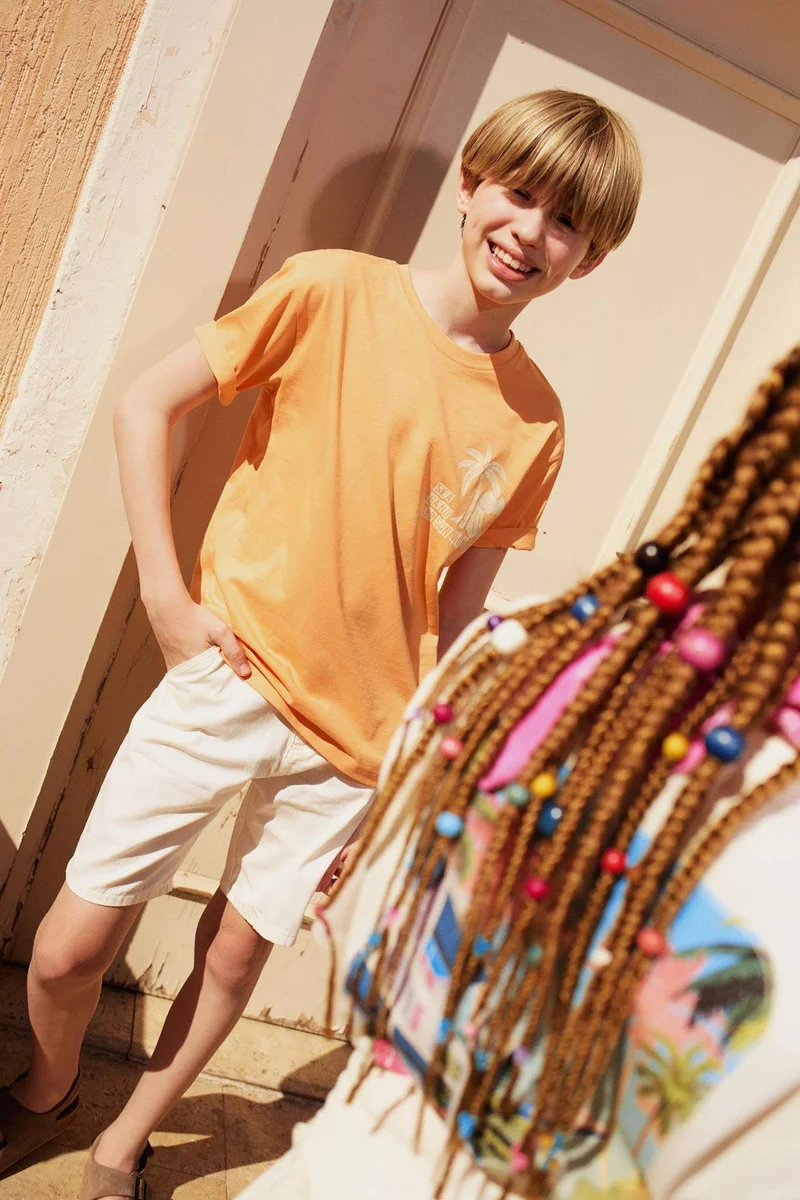 ديفاكتو Boy Basic Gabardine Shorts