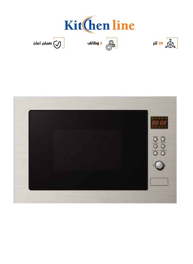 kitchen Line Built-In Microwave - 28 Liters - Digital - Silver - AG928-ESP  - Image 1