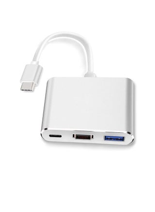 محول USB-C الى HDMI يدعم 4K - 30Hz - كيبل من النوع C 3 في 1 لماك بوك برو 2017 - 2018 وماك واي ماك وكروم والمزيد اجهزة USB 3.0 نوع متعدد الالوان ام - pzsku/ZD89EB064B791EE084EB7Z/45/_/1739189318/b10e5026-72be-4cef-9889-750395183ada