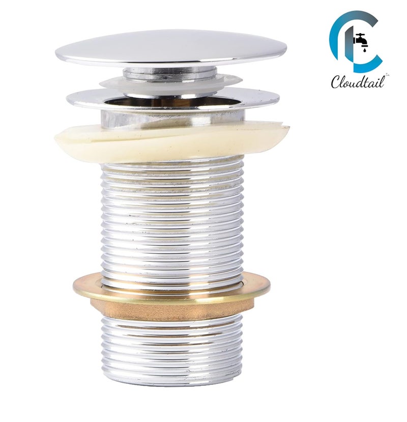 Cloudtail Pop Up Floor Coupling|Drainer Trap|6 Inch|Full Thread|Waste Coupling|Anti Cockroach Foul|Ideal For: Floor|Kitchen|Sink|Bathroom|Wash Basin|Material: Brass|Ceramic|Color: White|Set Of 1 - Image 4