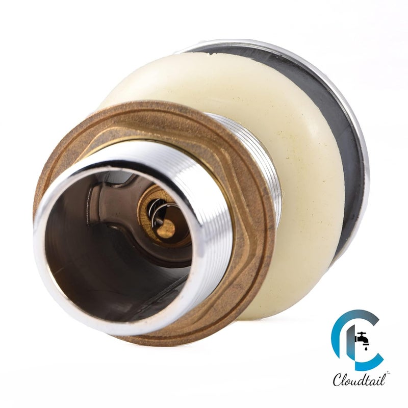 Cloudtail Pop Up Floor Coupling|Drainer Trap|6 Inch|Full Thread|Waste Coupling|Anti Cockroach Foul|Ideal For: Floor|Kitchen|Sink|Bathroom|Wash Basin|Material: Brass|Ceramic|Color: White|Set Of 1 - Image 2