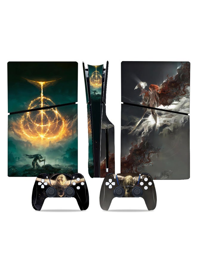 Loquat Applicable To For Sony Ps5slim Game Console Stickers Ps5slim CD-Rom Version Stickers Digital Version Protection Full Body Stickers-Color:01 - Image 2