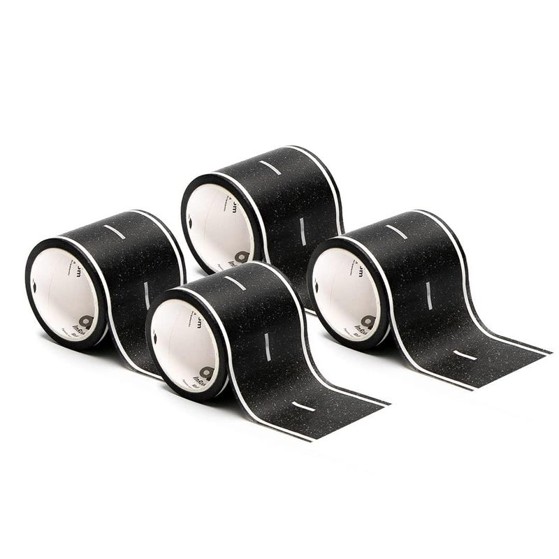 PlayTape Road Tape for Toy Cars  Sticks to Flat Surfaces No Residue 4Pack of 30 ft x 2 in Asphalt Road - Image 2