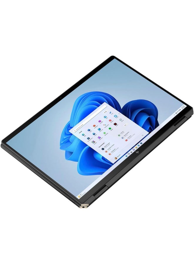 HP Spectre Convertible 2-In-1 (Upgraded Version) Laptop With 14-Inch OLED Display, Core Ultra 7-155H Processor/16GB RAM/2TB SSD/Intel Iris XE Graphics/Windows 11 Pro + PDG HDMI Cable English Nightfall Black - Image 2