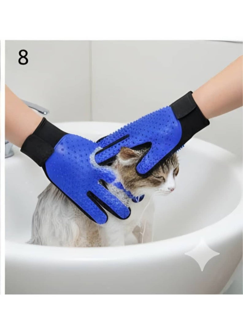 Silicone glove brush for removing pet hair - ideal for all types of fur (cats and dogs). - Image 2