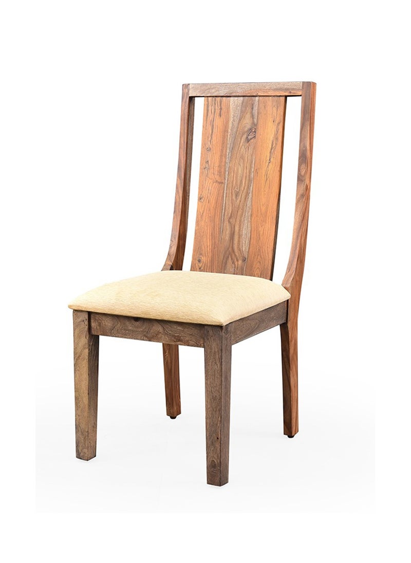 ROYALOAK Royaloak Amber Wooden Dining Chair | Sheesham Wood | Cushioned Seat | Curved Backrest | Sturdy Legs  - Image 1