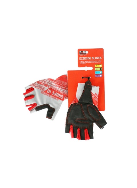 High-Quality Ergonomic Exercise Gloves Black and Red Medium