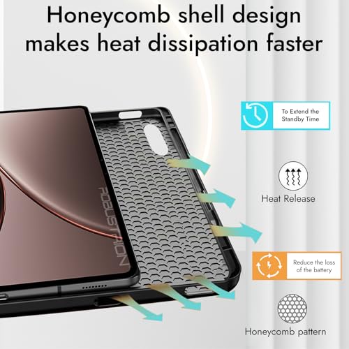 Robustrion غطاء روبوستريون لحماية جهاز OnePlus Pad 4 13.2 بوصة / OnePlus Pad 3 13.2" مع حامل القلم، غطاء قابل للطي لجهاز One Plus Pad 4/3 13.2 بوصة [دعم الاستيقاظ التلقائي] - أسود - Image 5