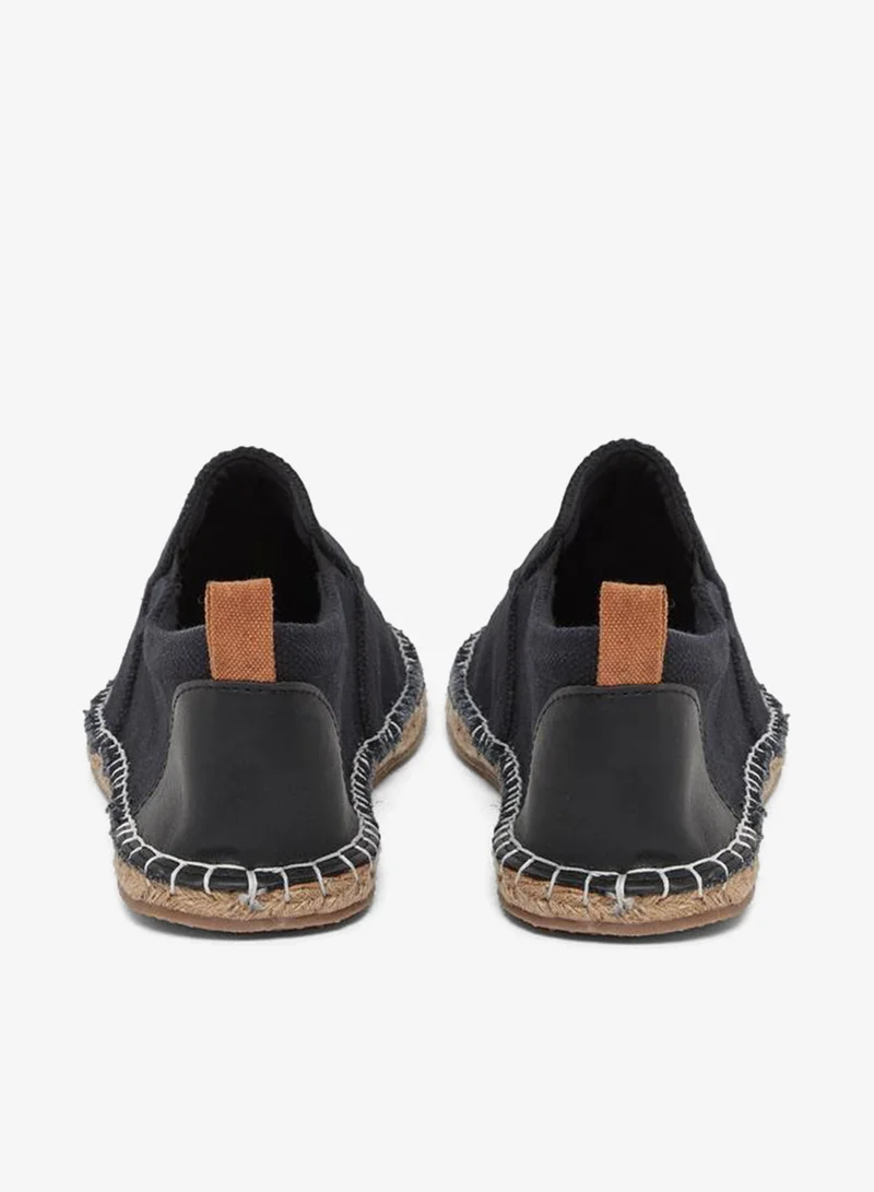 Styli Black Black Canvas Slip-On Espadrille for Men | Best Price UAE