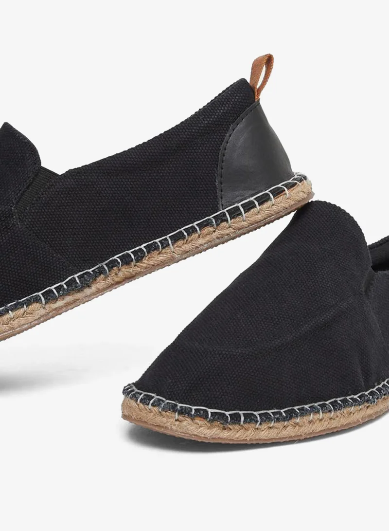 Styli Black Black Canvas Slip-On Espadrille for Men | Best Price UAE
