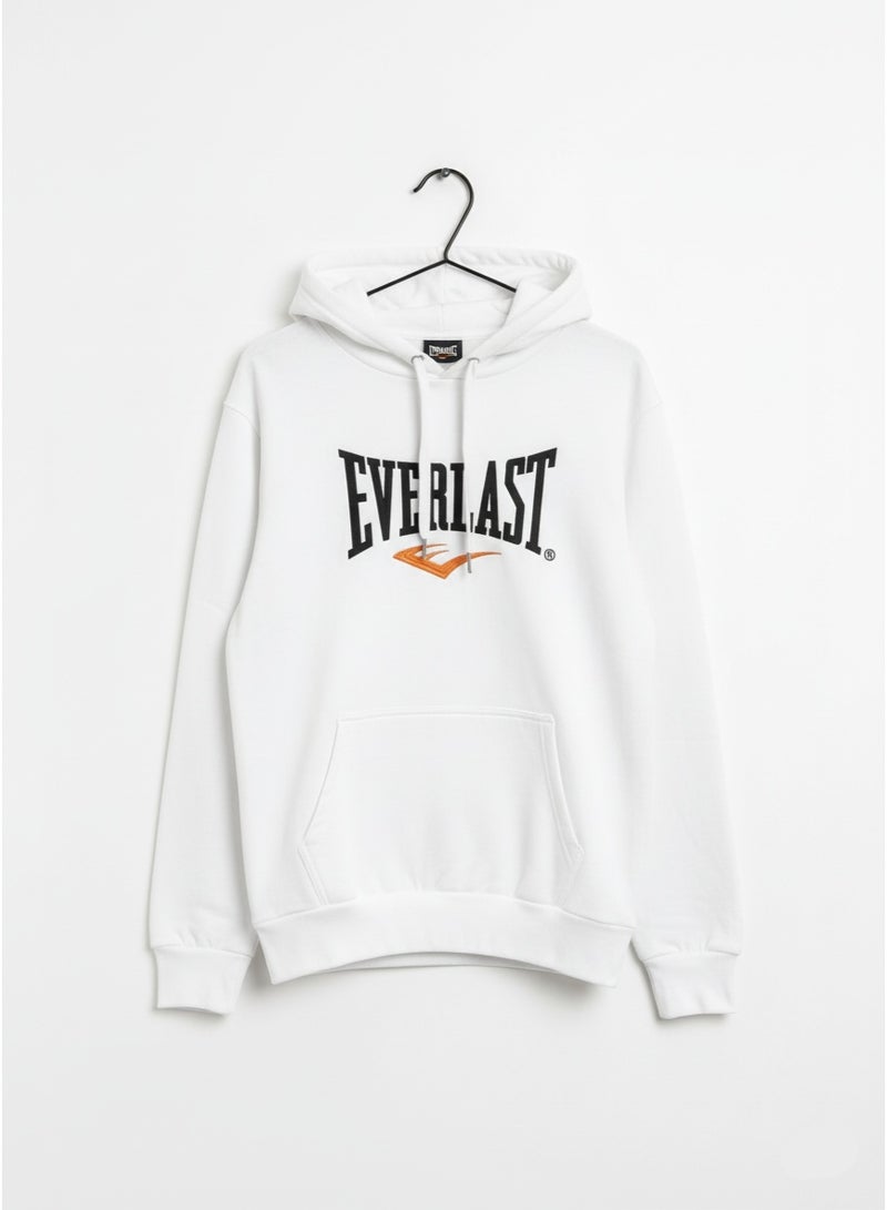 EVERLAST هودي أبيض للرجال - سترة بقلنسوة مطبوعة بشعار EVERLAST - Image 3