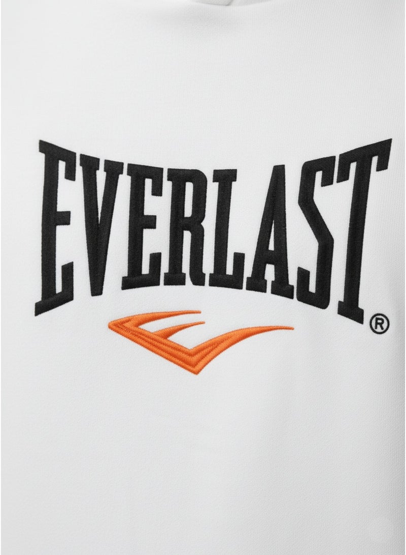 EVERLAST هودي أبيض للرجال - سترة بقلنسوة مطبوعة بشعار EVERLAST - Image 2