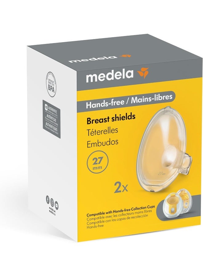 Medela Hands-Free Breast Shields 27mm, for Use with Hands-Free Collection Cups, 2 Count - Image 2