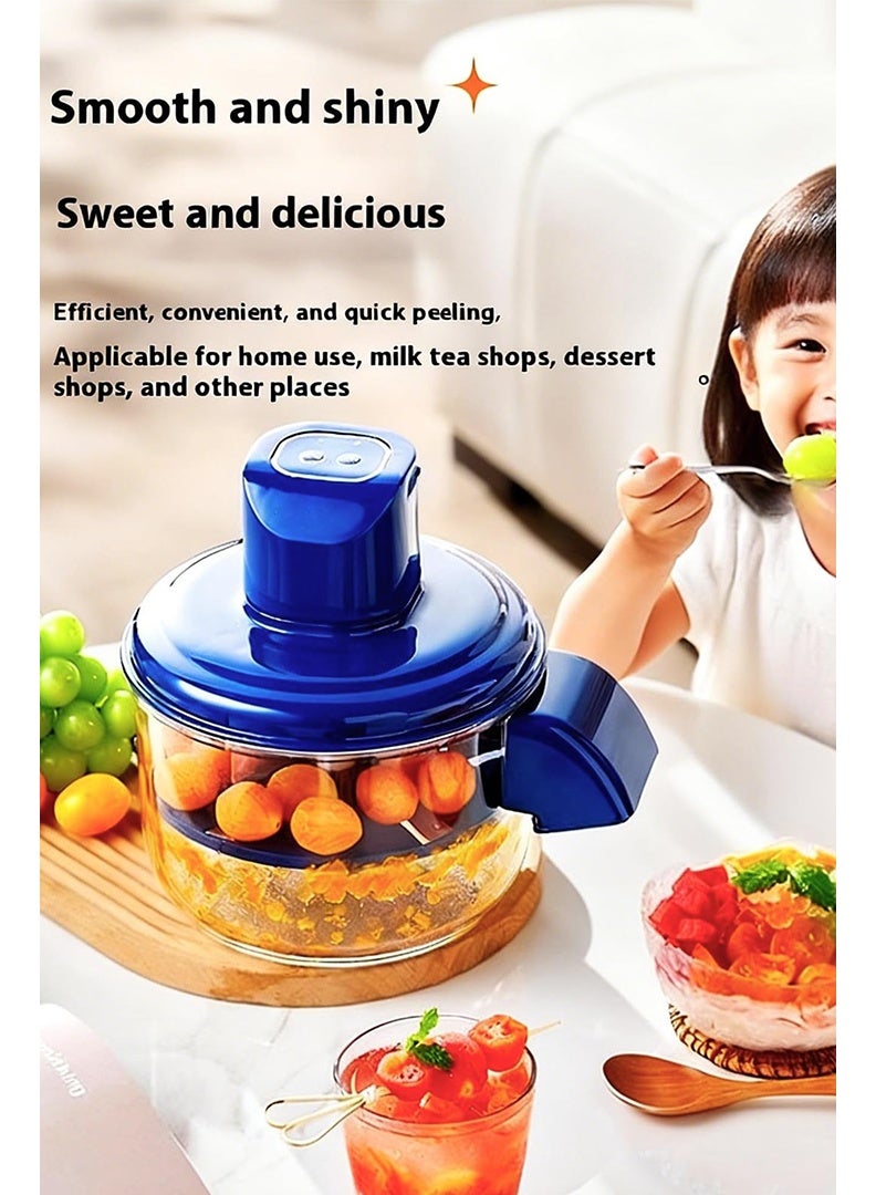 أوغر مقشرة العنب الكهربائية الآلية، آلة تقشير الثوم، أداة إزالة قشور الفاكهة للمطبخ، آلة التقشير الكهربائية الآلية، مقشرة الثوم والطماطم الكرزية القابلة لإعادة الشحن عبر منفذ USB – أداة تقشير فاكهة سريعة محمولة للعنب والثوم والطماطم – مساعد مطبخ منزلي للنزهات والتخييم والشواء - Image 4