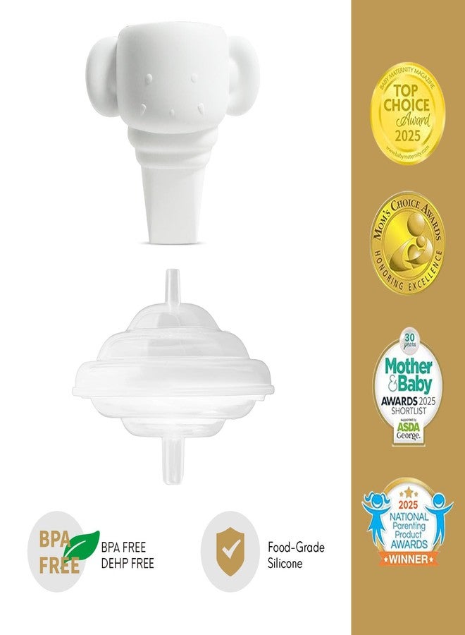 Durceler 4 Cartoon-Style Duckbill Valve & 2 Backflow Protectors Compatible with Spectra Breast Pumps, Pump Parts for Spectra S1 S2 9 Plus and SG, Pump Replacement Parts, Breast Accessories, Total 6PCS - Image 5