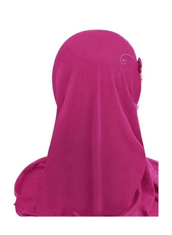 Y&D 50*48cm Suitable For 2 TO 6 Years Old Girl Shawl Lace Hijab  - Image 2