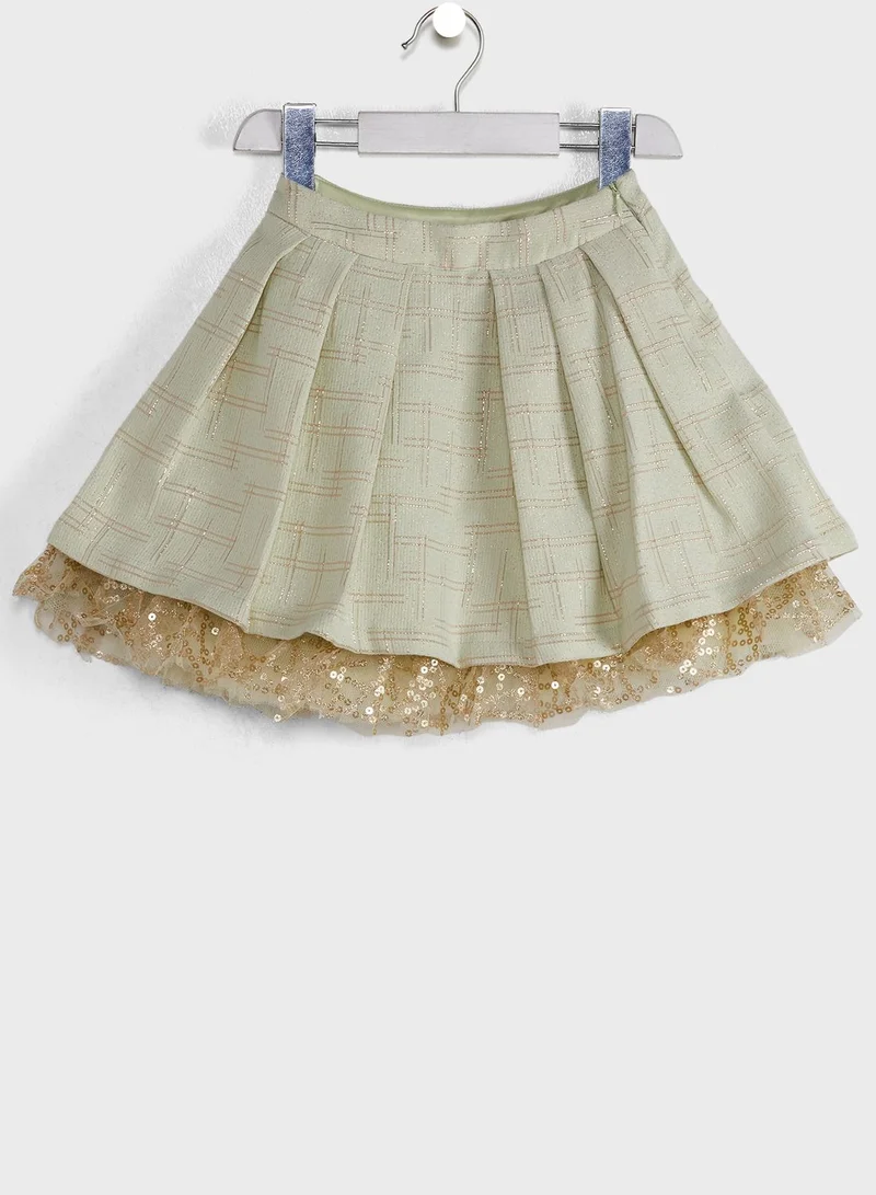 ANOTAH Kids Printed Skirt