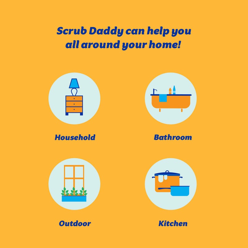 Scrub Daddy Sponge -Style Collection- Scratch-Free Scrubber for Dishes and Home, Odor Resistant, Soft in Warm Water, Firm in Cold, Deep Cleaning Kitchen and Bathroom, Dishwasher Safe, 1ct (3 Pack) - Image 4
