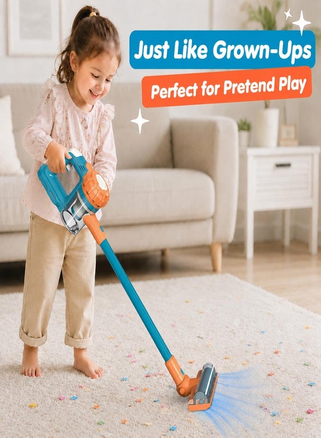 BAYMI 3-in-1 Kids Vacuum that Really Works, Toddler Toy Vacuum Cleaning Set with Working Suction, Realistic Pretend Play Gift for Boys and Girls Ages 3+ (Blue) - Image 3