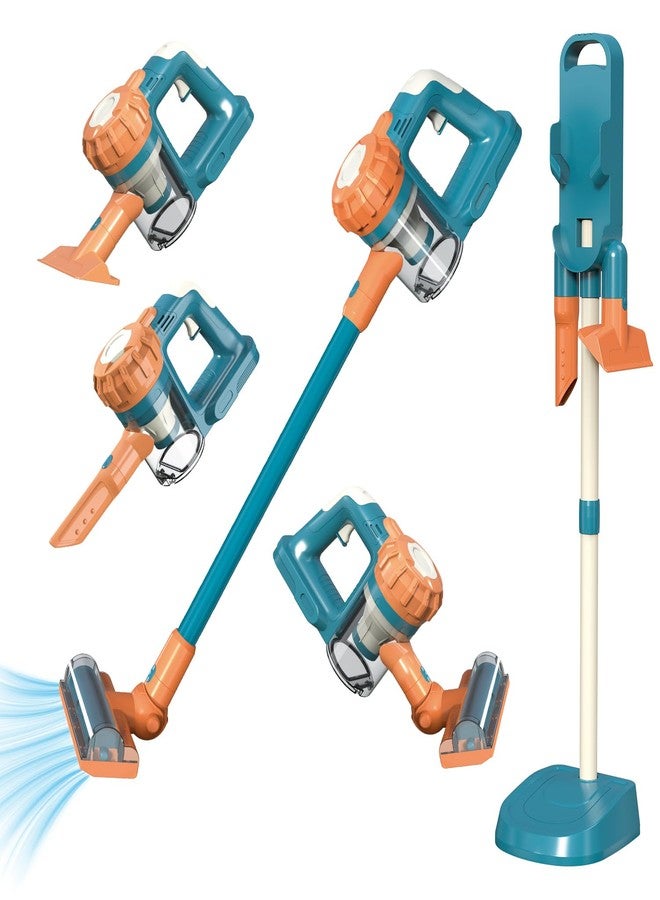 BAYMI 3-in-1 Kids Vacuum that Really Works, Toddler Toy Vacuum Cleaning Set with Working Suction, Realistic Pretend Play Gift for Boys and Girls Ages 3+ (Blue) - Image 1