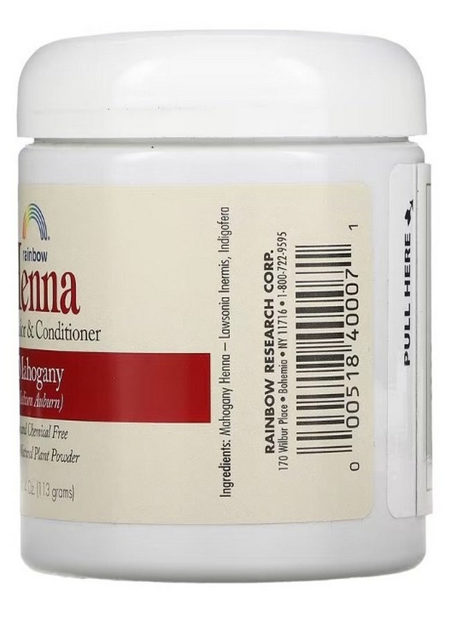 Rainbow Research Rainbow Research, Henna, Hair Color & Conditioner, Mahogany (Medium Auburn), 4 oz (113 g)  - Image 2