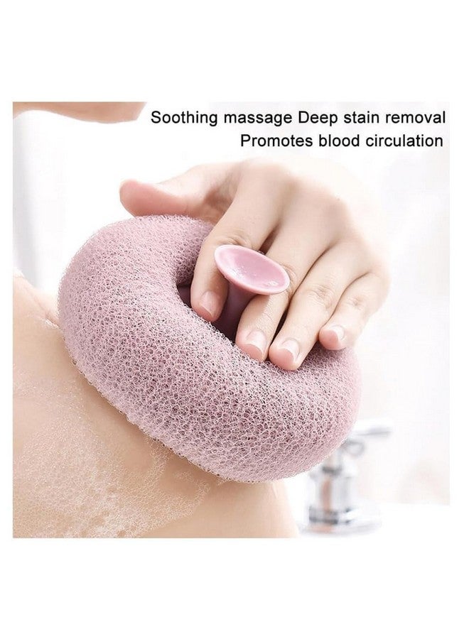 Kwena Bath Sponge Cleaning Brush Super Soft Exfoliating Bath Sponge Cleaning Brush, Massage Bath Sponge Ball with Suction Cup for Women Men - Image 3