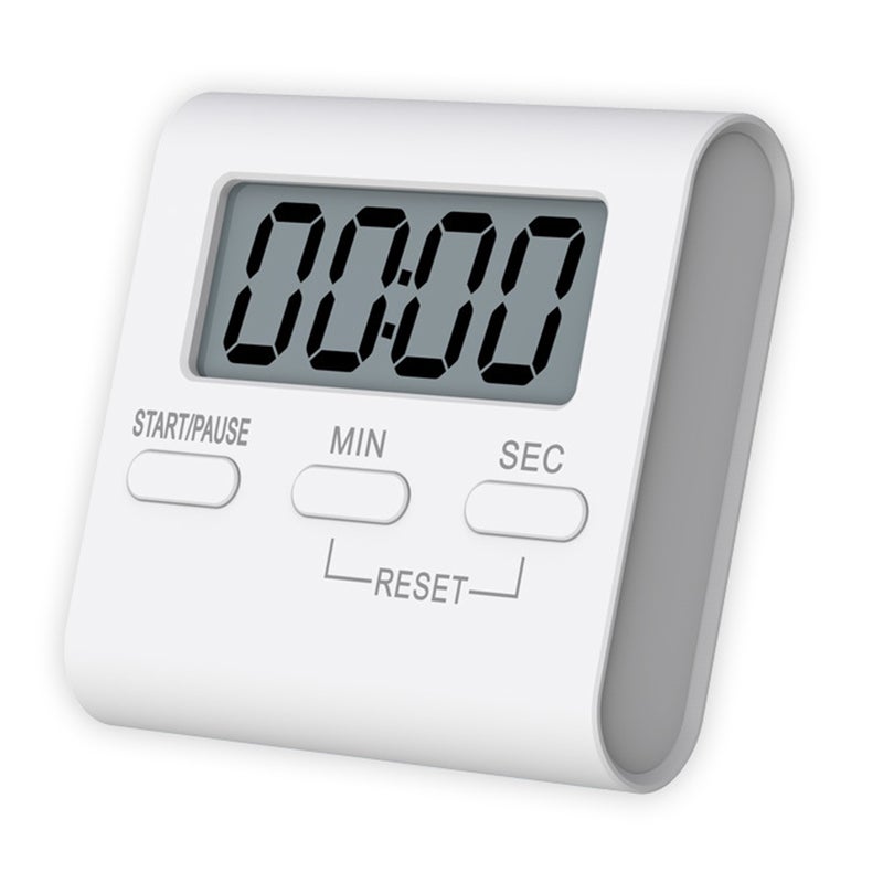 1 Pc LCD Digital Kitchen Timer Multifunctional LCD Digital Kitchen Cooking Timer Clock Down Cooking Alarm Timers (No Battery White) - Image 2