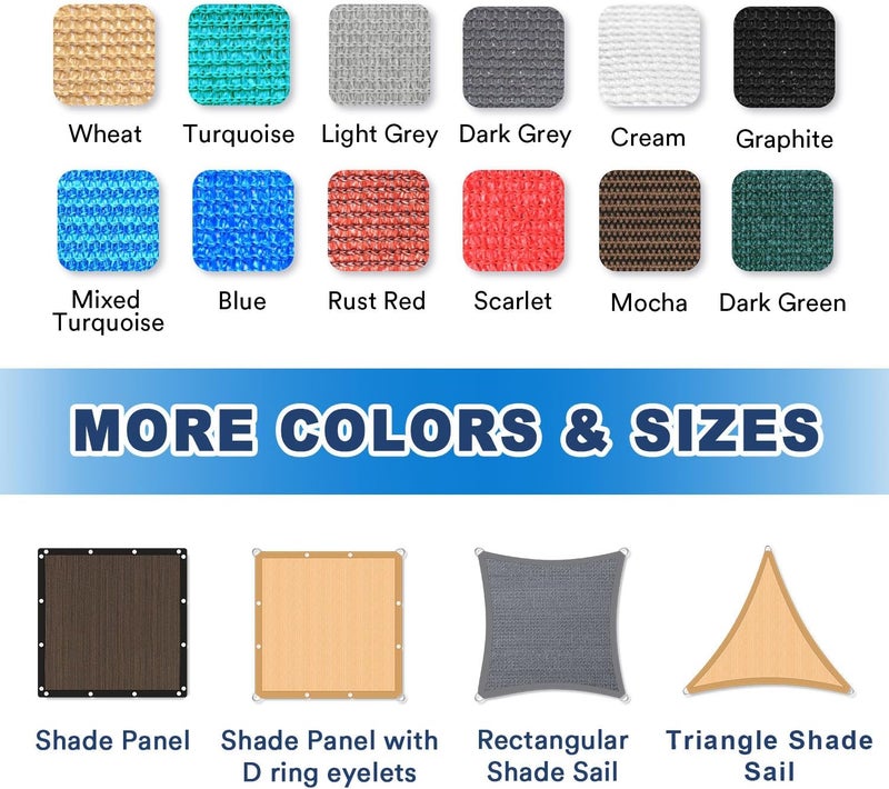 VICLLAX 90% Shade Fabric Sun Shade Cloth with Reinforced Grommets, Outdoor Sun Screen Fabric for Outdoor Patio Garden Pergola Cover Canopy 10x10 FT, Dark Grey - Image 2