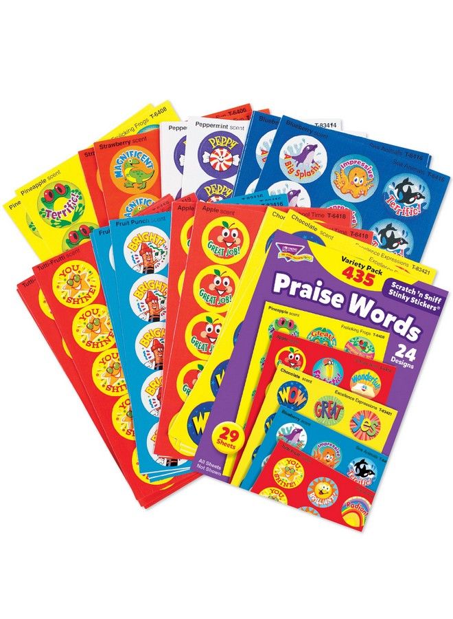 Trend Enterprises : Praise Words Scented Scratch 'N Sniff Stinky Stickers Fun For Rewards Incentives Crafts And As Collectibles 24 Different Designs 29 Sheets Included For Ages 3 And Up - Image 3