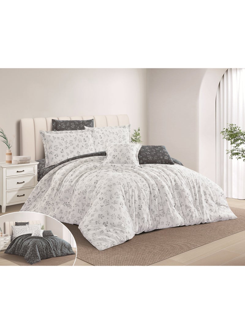 Hours Hours 7-piece comforter set, 100% soft cotton, double-sided, elegant design  - Image 1
